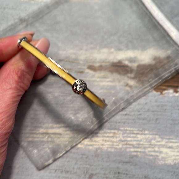 Coach Yellow Enamel and Crystal Bangle Bracelet EUC - Picture 8 of 8